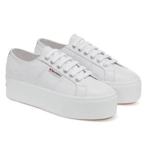 Superga leather platform sneakers